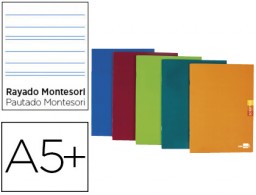 Libreta Liderpapel Scriptus A5+ 48h 90g/m² Montessori 3,5mm. colores surtidos